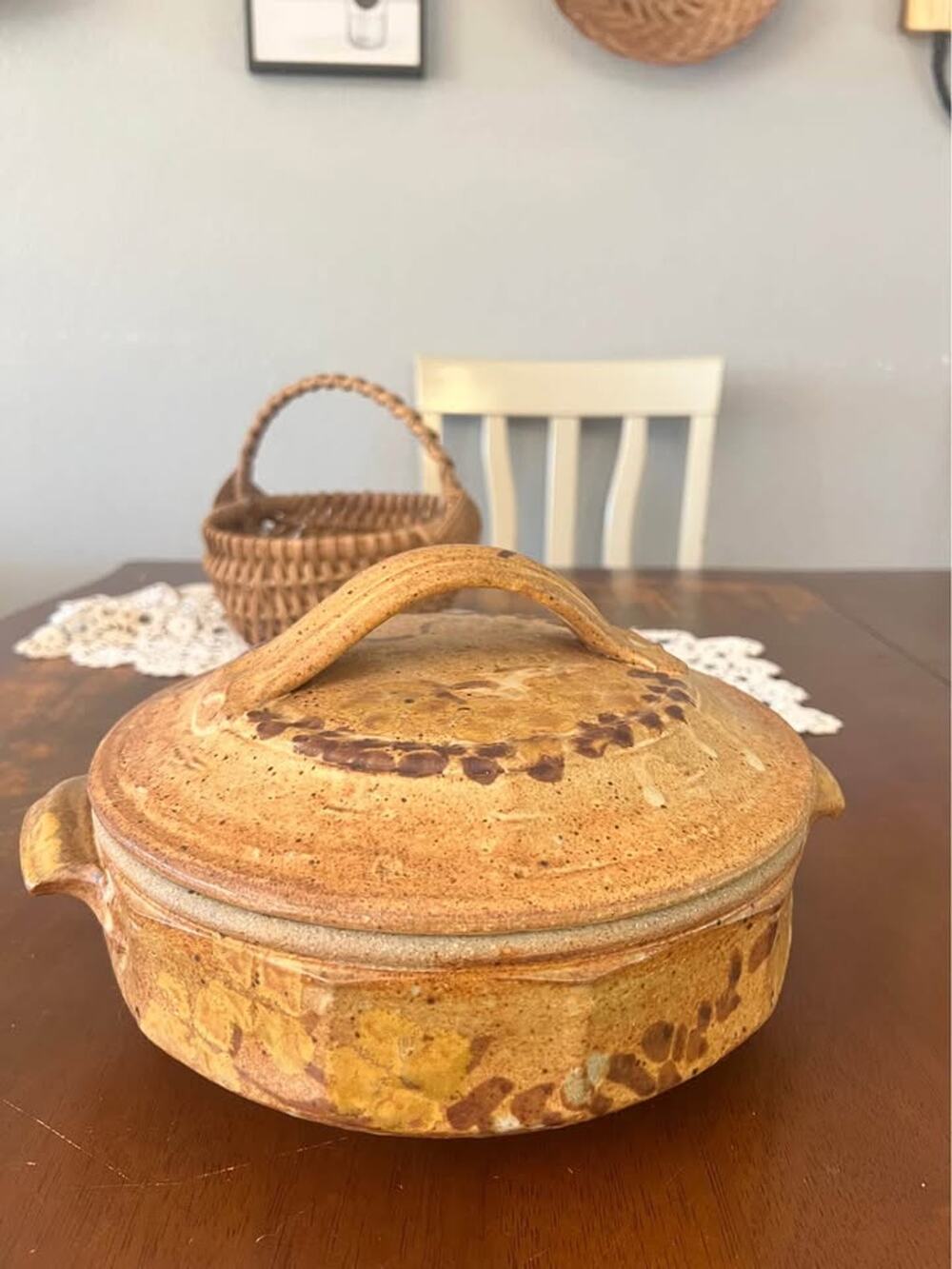 Handmade Studio Pottery Covered Dish – Signed